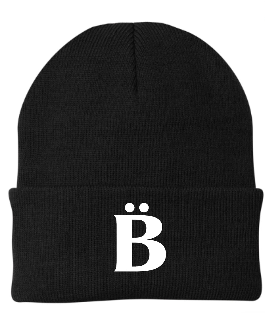 Two dots on B Beanie