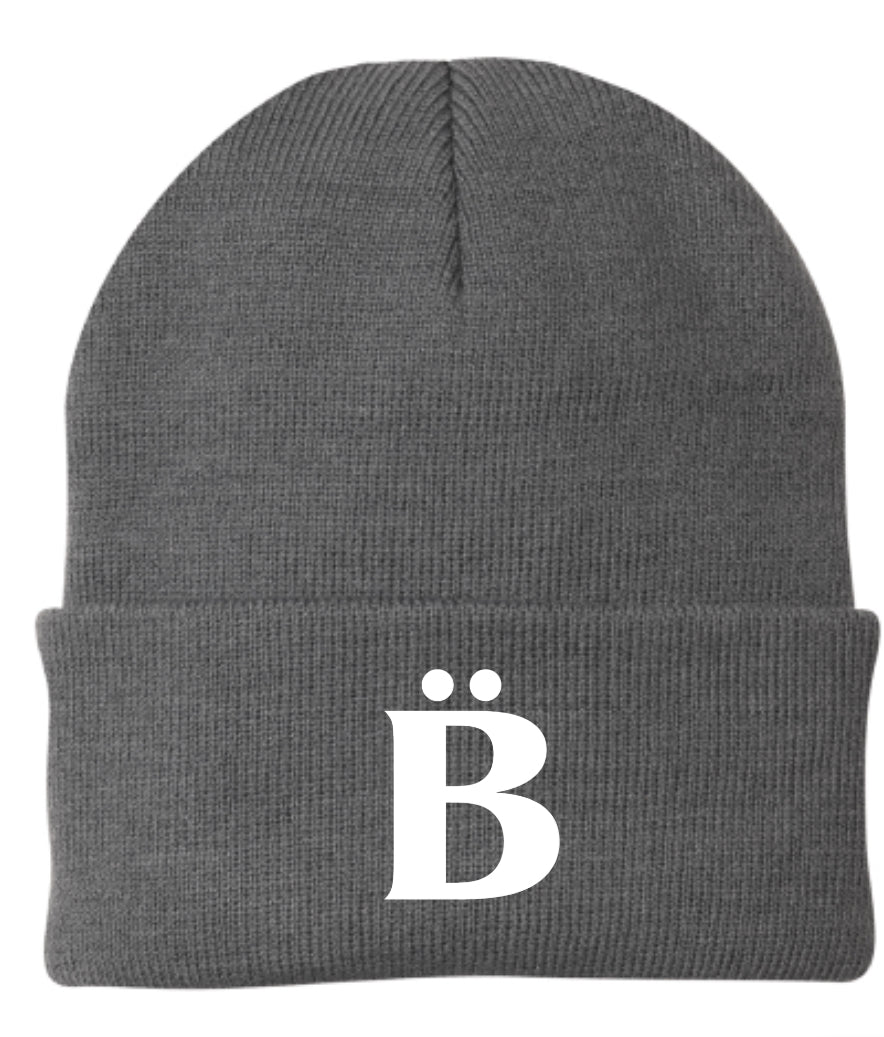 Two dots on B Beanie