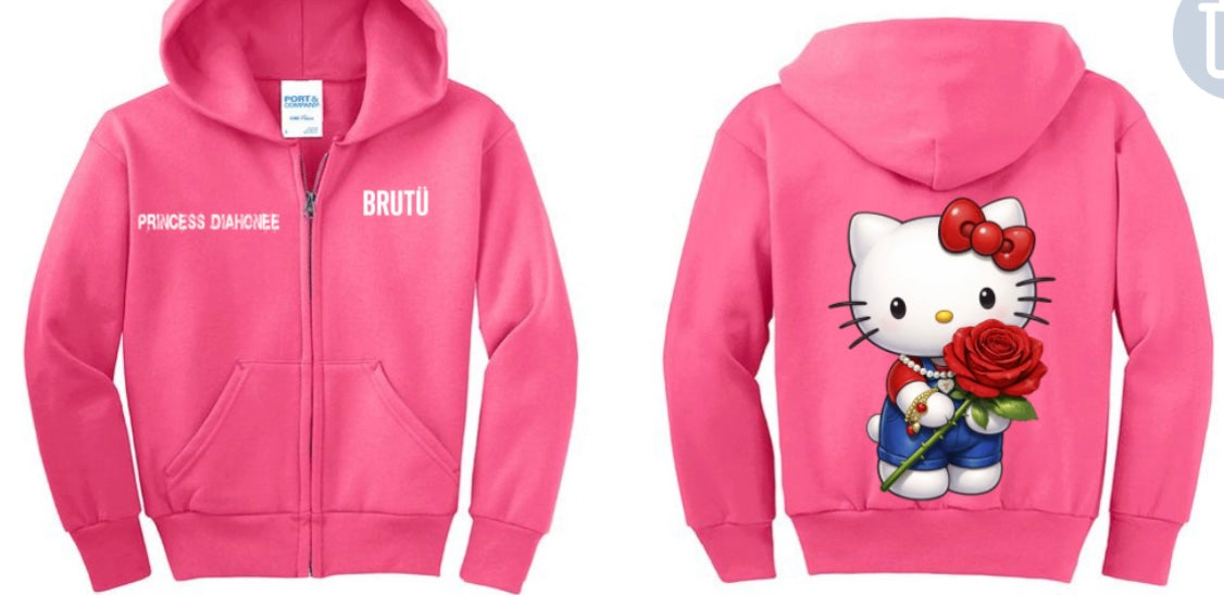 Custom Toddler Zip Hoodie – Princess Edition